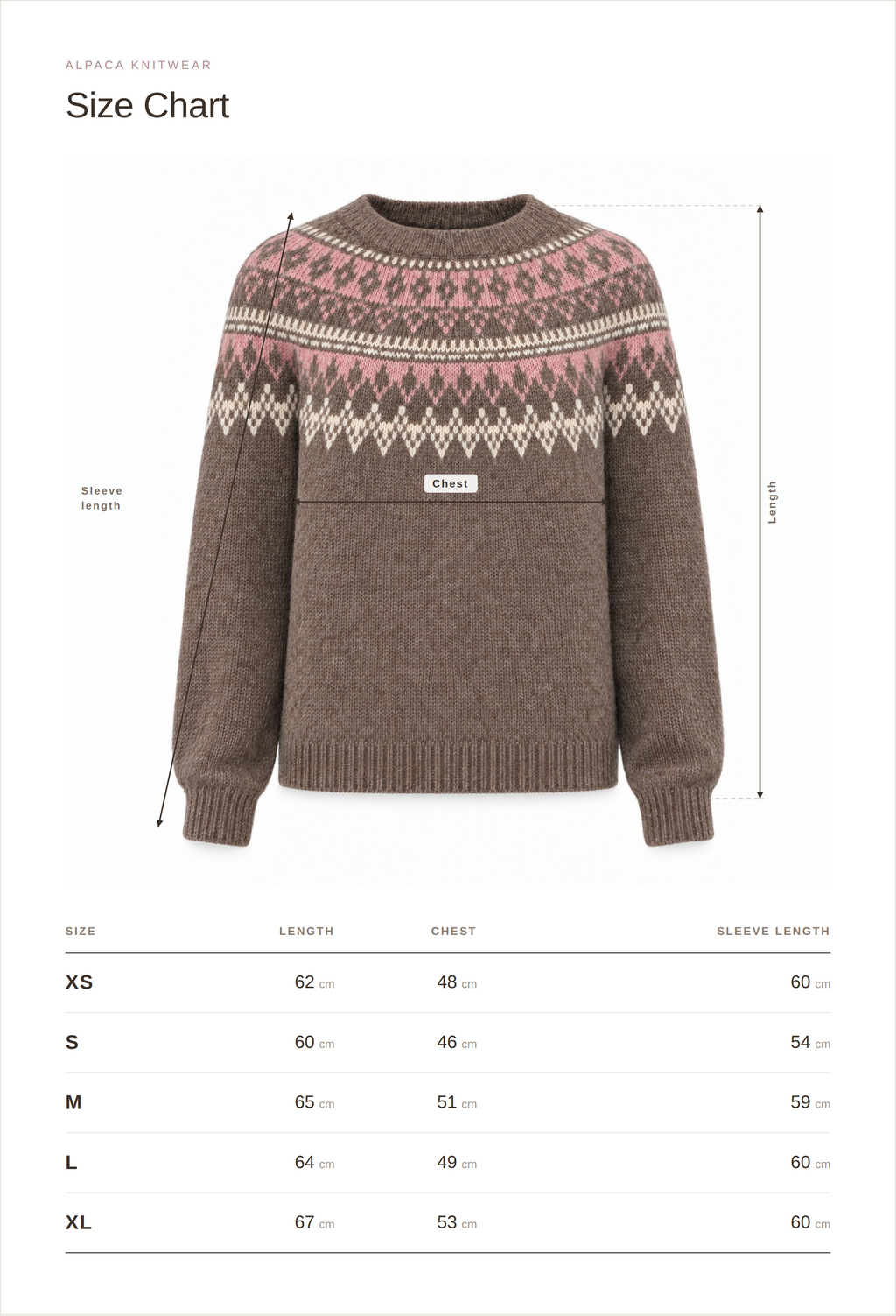 Varma Alpaca and Merino Soft Brown Wool Sweater Þorbjörg