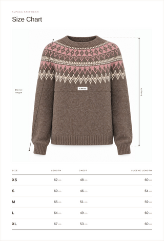 Varma Alpaca and Merino Soft Brown Wool Sweater Þorbjörg