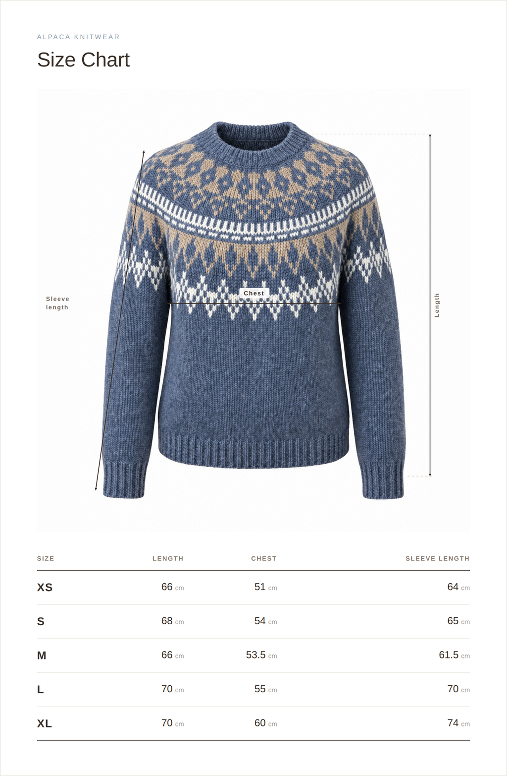 Varma Alpaca and Merino Soft Blue Wool Sweater Guðrún