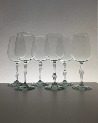 glass art piece wine glasses for red wine hand made light green glass