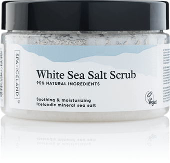 White foaming salt scrub